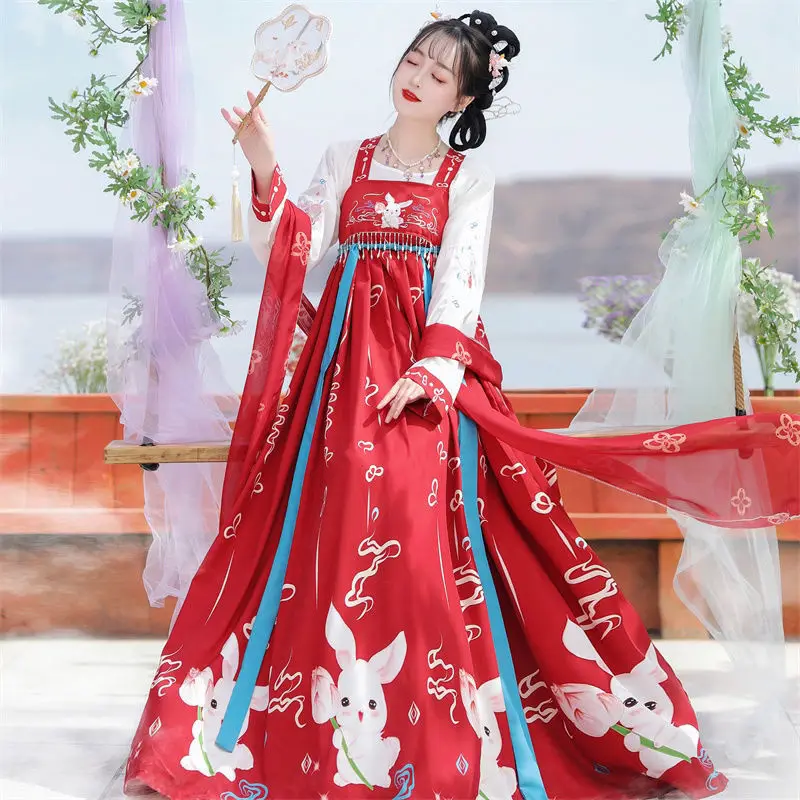 Ethnic Dress Fashion Show - YesCosplay ステージショードレスセットエレガントな刺繍漢服伝統的な中国服エスニックスタイルのファッション服カジュアルヴィンテージ