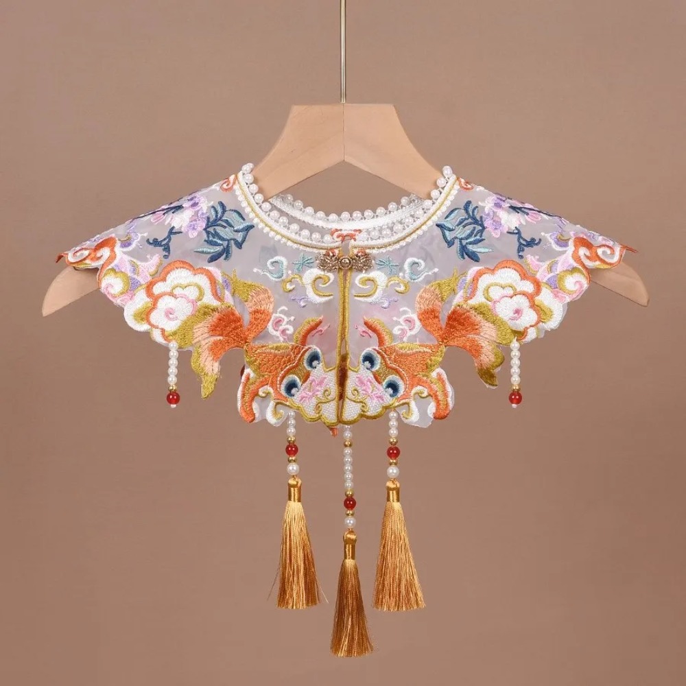 Ethnic Fashion Clothing - ヴィンテージ袍女性服ストリートウェアエスニックスタイル刺繍ラップ馬面漢服ポンチョケープマントショールファッション服