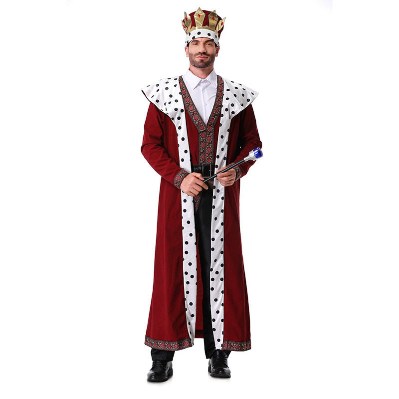 Ethnic Fashion Clothing - 中世の王のローブ衣装王室貴族の衣装ステージパフォーマンススーツハロウィンテーマエスニックファッション婦人服