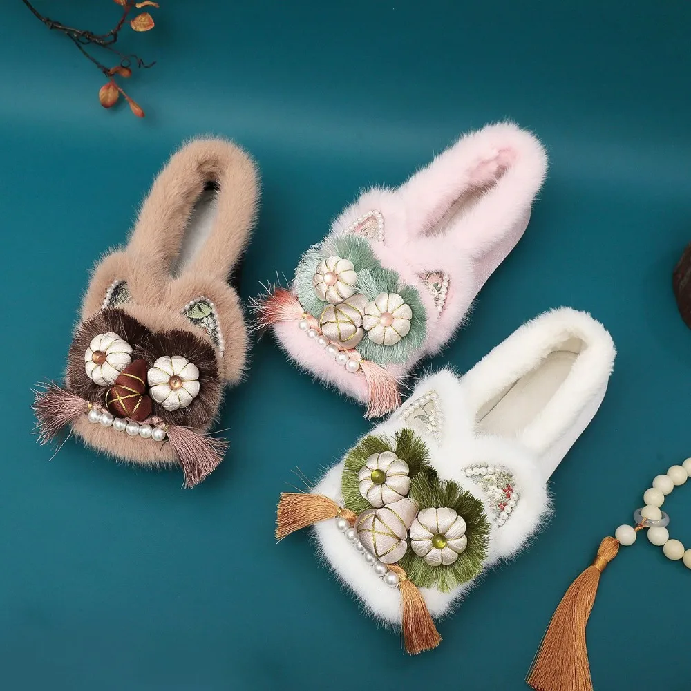 Ethnic Fashion For Ladies - ファッションエスニックスタイル布靴女性 Zapatos 秋冬大人の綿の靴レディースカジュアルレトロフラットシューズ女性エレガント