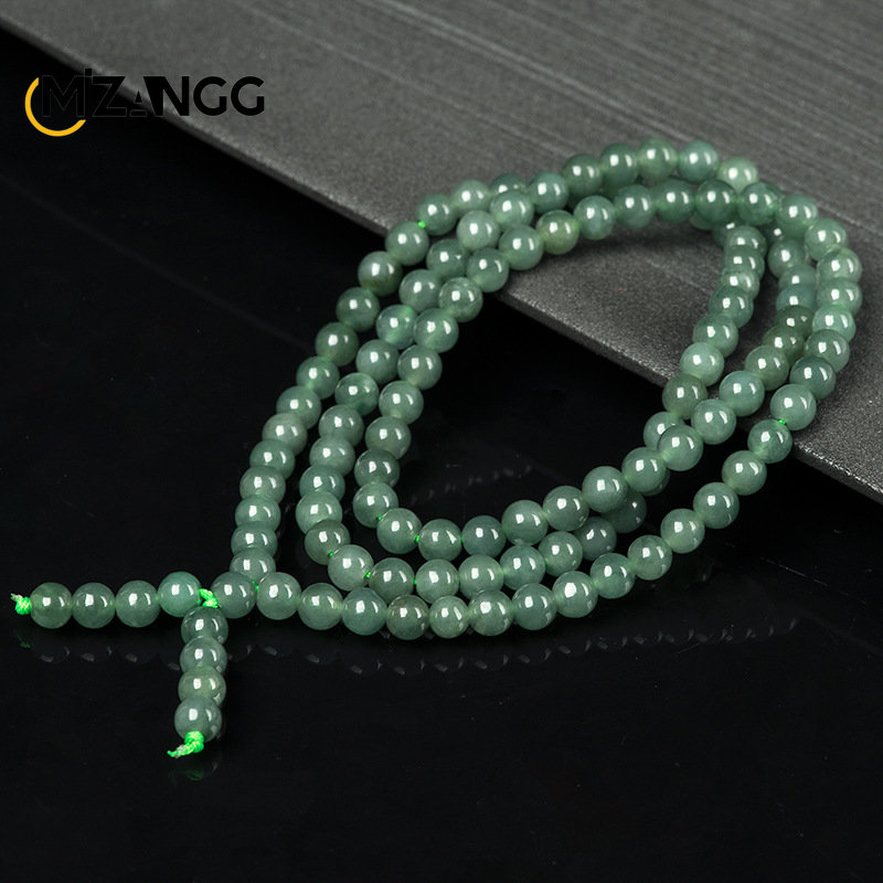 女性用天然石ネックレス,グレード,翡翠,直径6mm,緑の円, - Ethnic Fashion For Ladies のレビューと価格