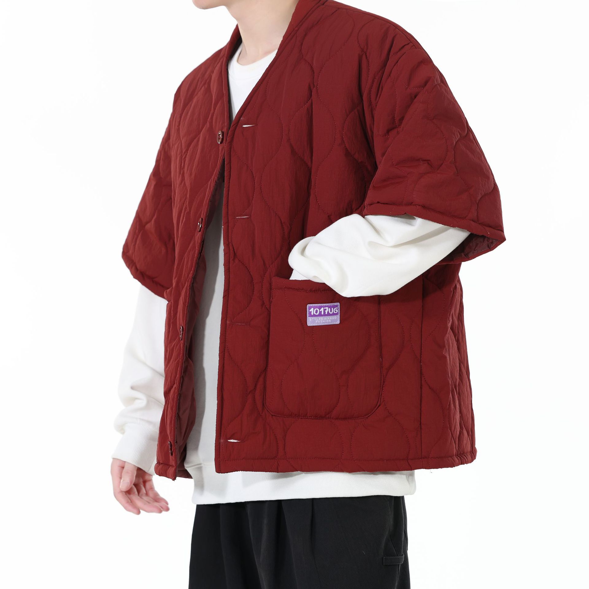 秋冬新作、メンズ用和風コットンコート、レトロスタイル、ゆった - Haori Japanese Jacket のレビューと価格