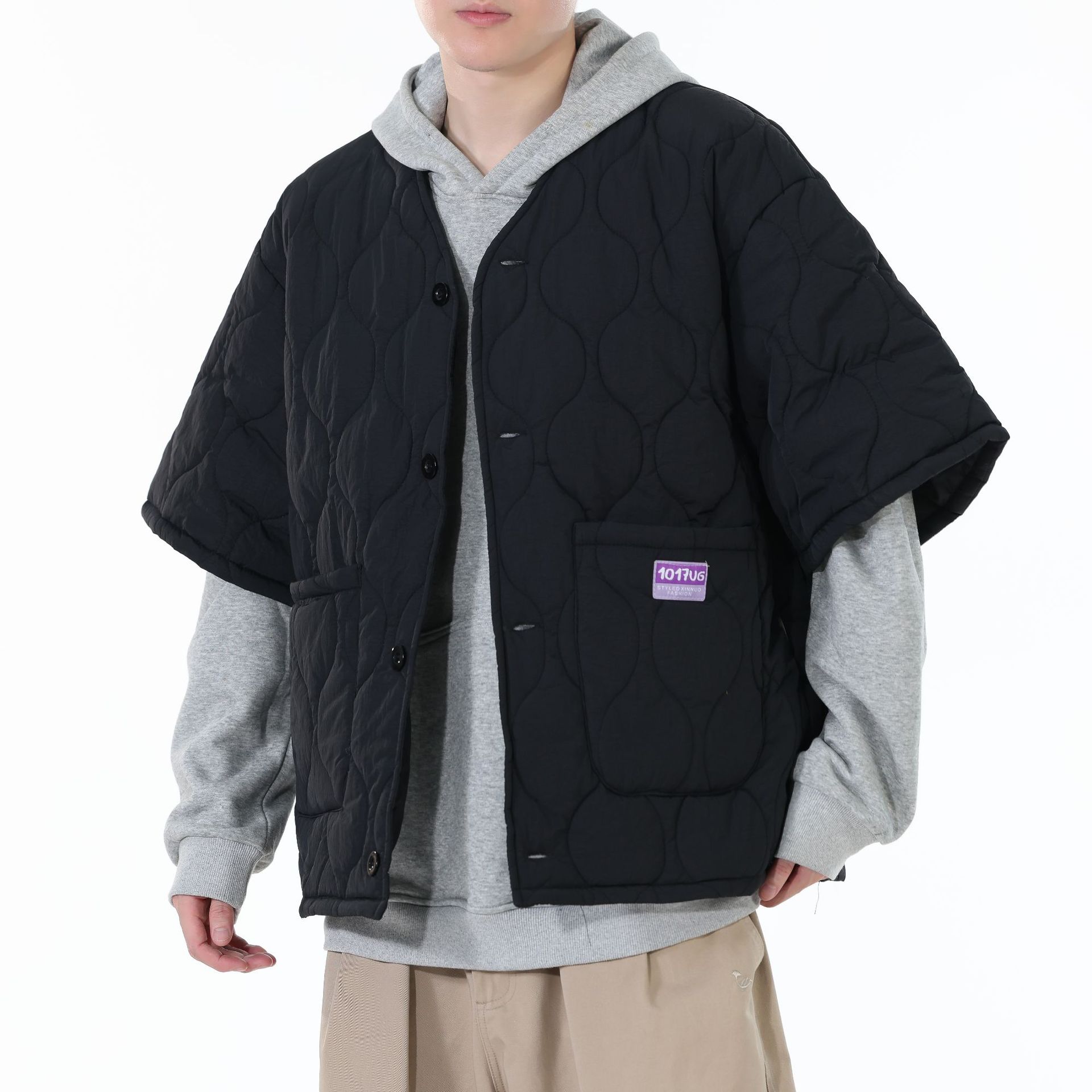 秋冬新作、メンズ用和風コットンコート、レトロスタイル、ゆった - Haori Japanese Jacket のレビューと価格