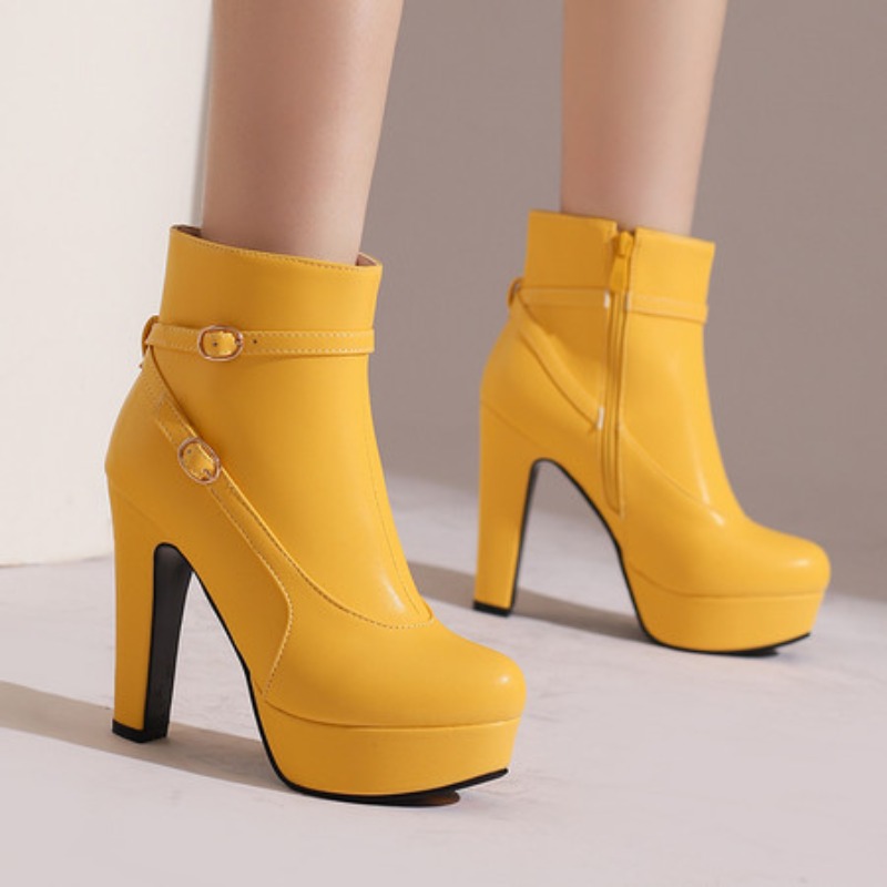 ファッショナブルなプラットフォームブーツ、女性用セクシーリベ - Ethnic And Fashion のレビューと価格