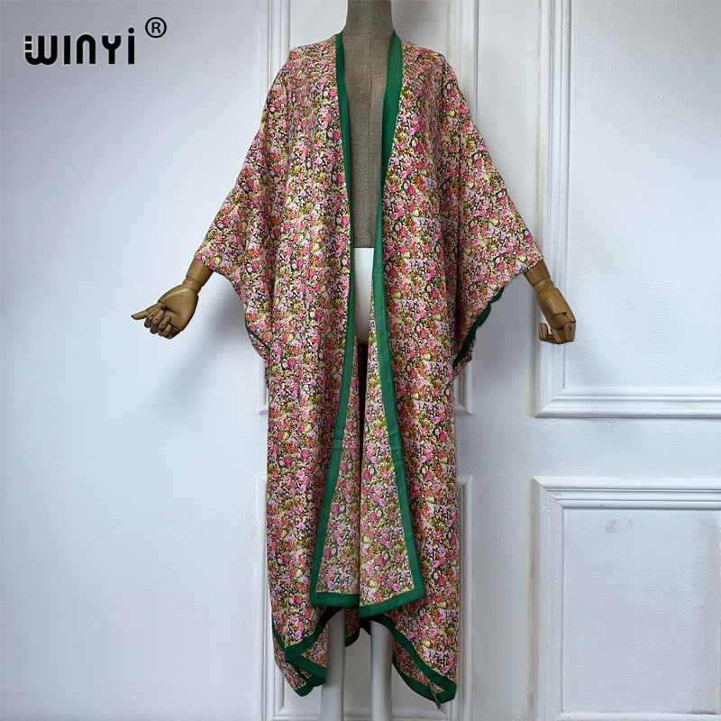 Winyi-女性のためのセクシーなプリント着物,ゆったりとし - Kaftan Women Boho のレビューと価格