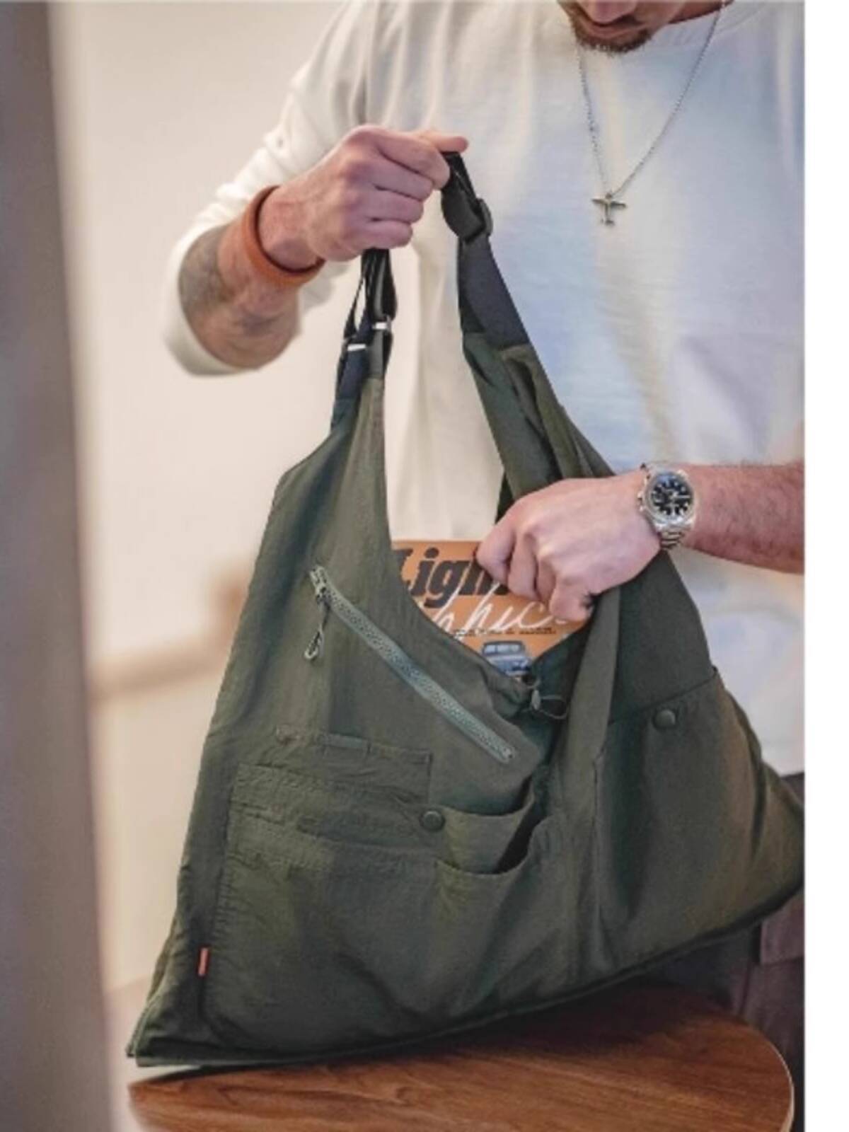 レトロ機能的なカーゴベスト男性ルーズ日本製マルチポケットノー - Haori Japanese Jacket のレビューと価格