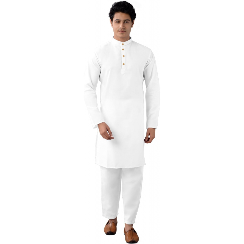 メンズチュニックコットンクルタパジャマセット インド風カジュ - Kurta Men Cotton のレビューと価格