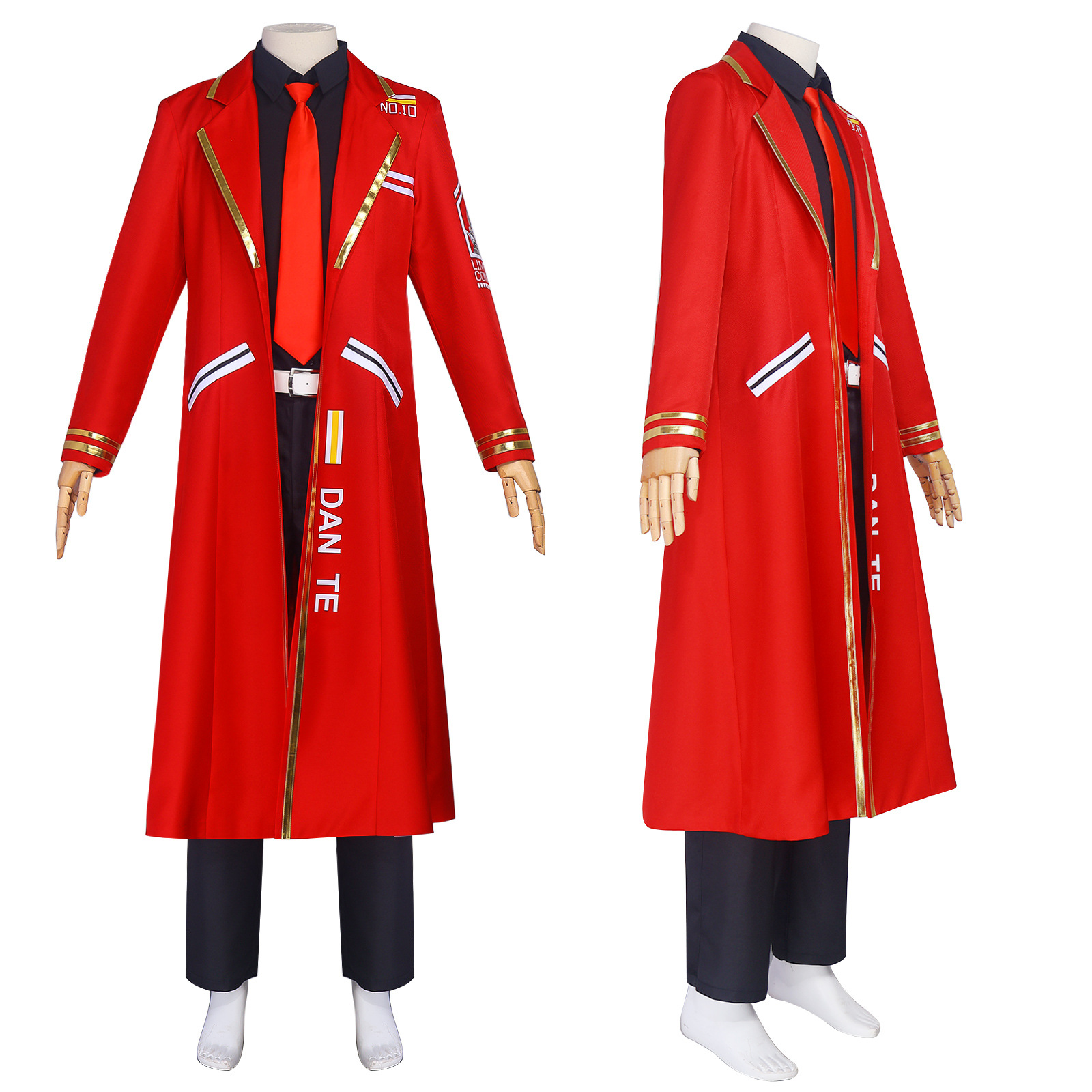 DMC 5 ダンテコスプレ衣装成人男性ロングレッドウインドブ - Haori Japanese Jacket のレビューと価格
