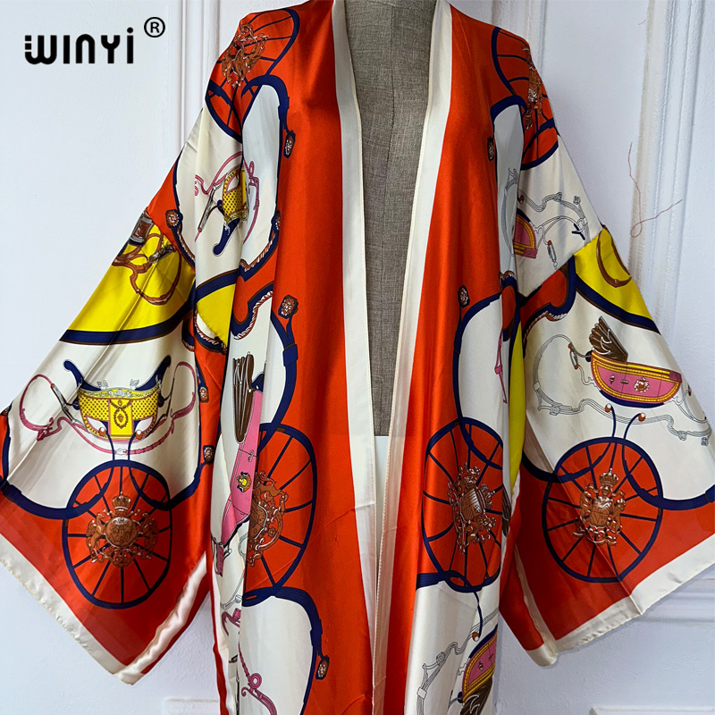 WINYI 自由奔放に生きるプリント着物サマーカーディガン女 - Kaftan Women Boho のレビューと価格