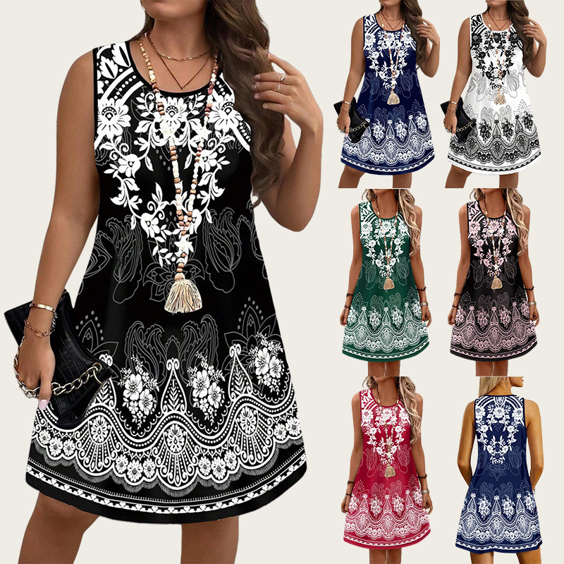 エスニックスタイルヴィンテージドレス 2026 夏の女性のド - Ethnic Fashion Clothing のレビューと価格