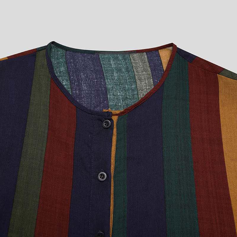 プリント柄ロングメンズシャツ、ロングローブ風エスニック中華風 - Fashion Ethnic Wear For Men のレビューと価格
