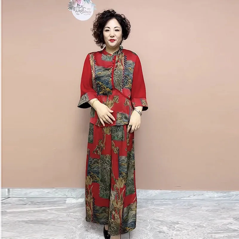 女性用ワイドレッグパンツセット,ルーズフィット,レディースフ - Ethnic Fashion Wear のレビューと価格