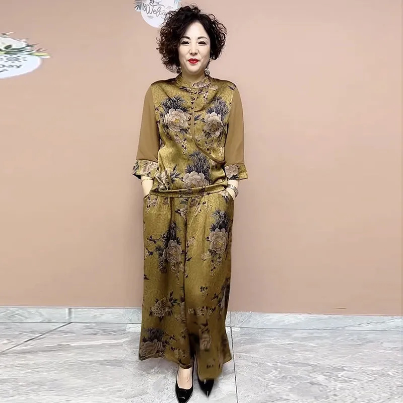 女性用ワイドレッグパンツセット,ルーズフィット,レディースフ - Ethnic Fashion Wear のレビューと価格