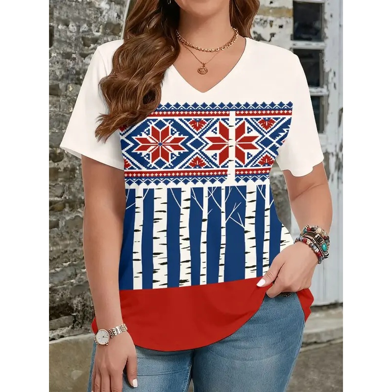 女性用3DプリントエスニックスタイルTシャツ、ファッショナブ - Y2K Ethnic Fashion のレビューと価格