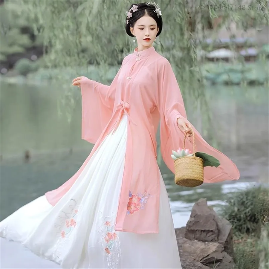 はい中国の伝統的なピンクオレンジグリーン女性服妖精漢服ファッ - Ethnic Dress Fashion Show のレビューと価格