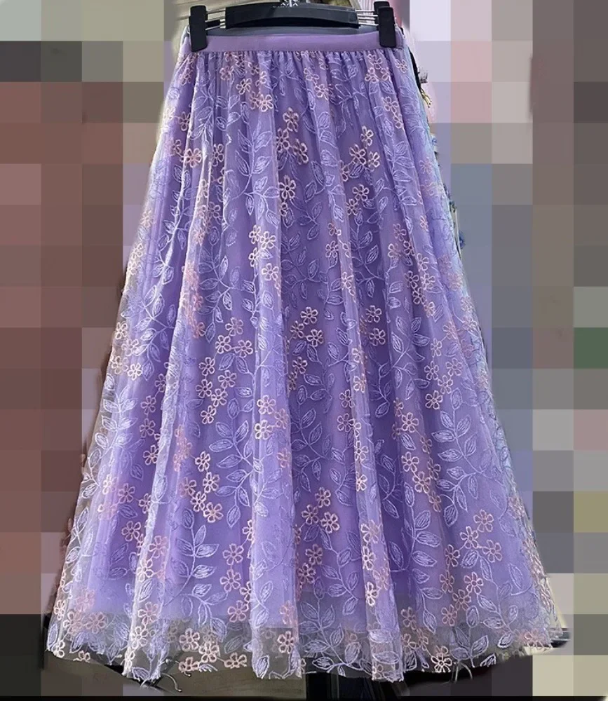 女性のためのエスニックスタイルのロングスカート,刺繍されたス - Y2K Ethnic Fashion のレビューと価格