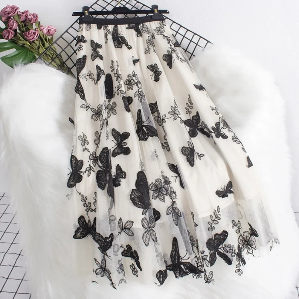女性のためのエスニックスタイルのロングスカート,刺繍されたス - Y2K Ethnic Fashion のレビューと価格