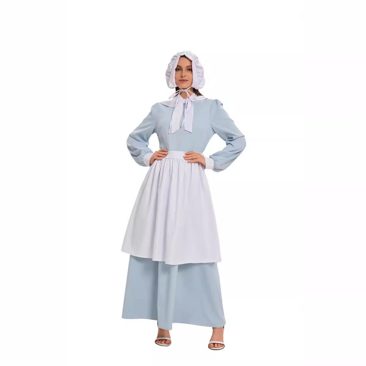 ブルーハロウィン COS ドレス エプロン付き フレッシュカ - Ethnic Style Dresses のレビューと価格