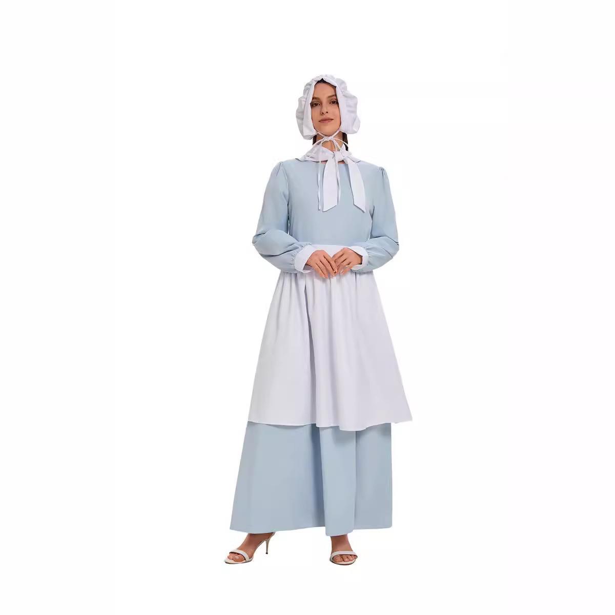 ブルーハロウィン COS ドレス エプロン付き フレッシュカ - Ethnic Style Dresses のレビューと価格