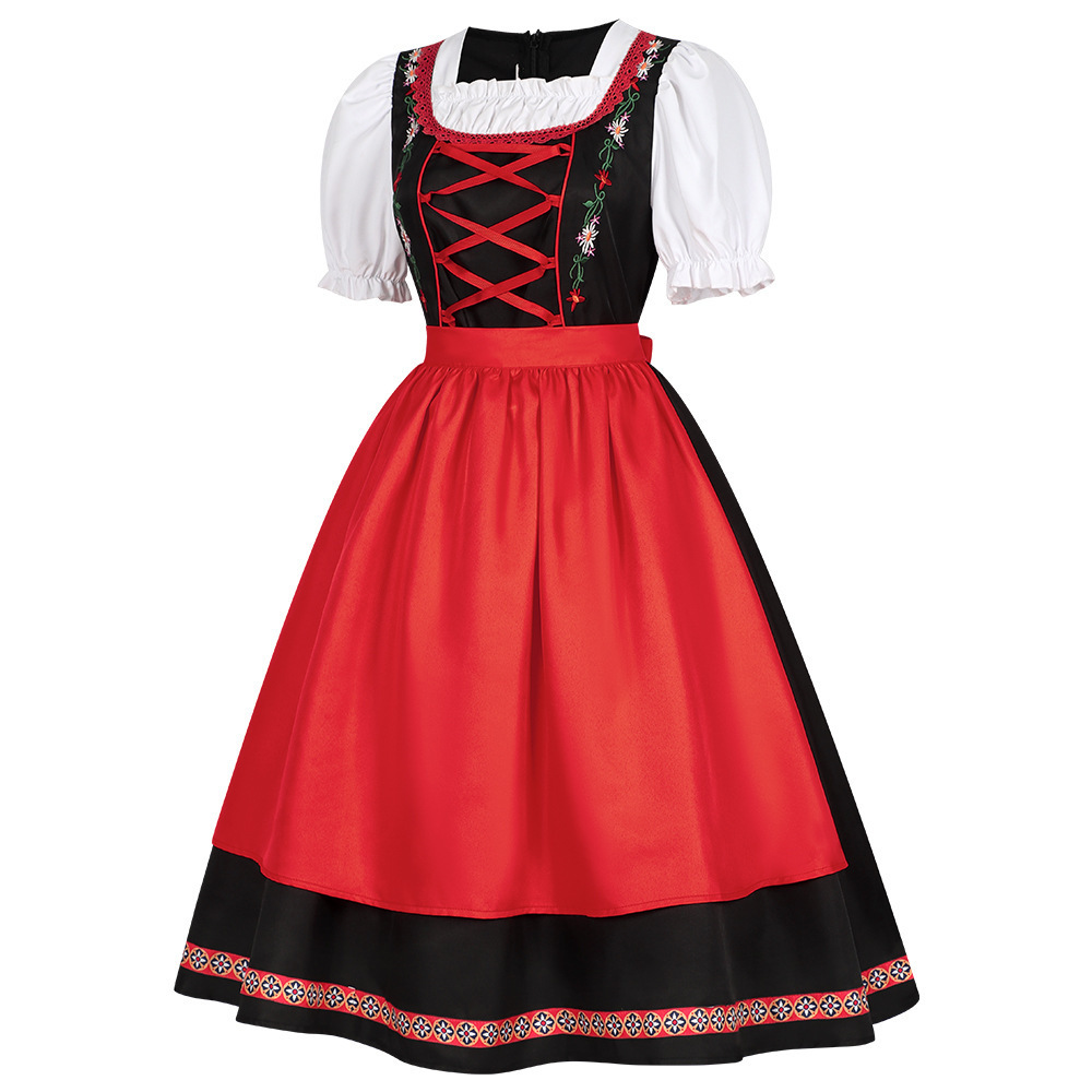 新しいドイツのオクトーバーフェスト衣装エスニックスタイルドレ - Ethnic Style Dresses のレビューと価格