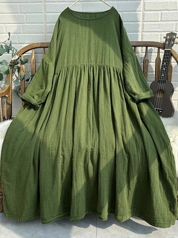 鮮やかなレトロロングドレス レディース プラスサイズ ハイウ - Ethnic Style Dresses のレビューと価格