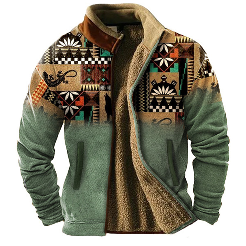 冬用メンズ長袖フルジッパーウール裏地ジャケット、冬に暖かい、 - Fashion Ethnic Wear For Men のレビューと価格