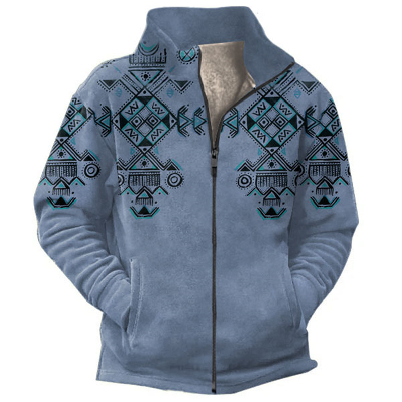 冬用メンズ長袖フルジッパーウール裏地ジャケット、冬に暖かい、 - Fashion Ethnic Wear For Men のレビューと価格