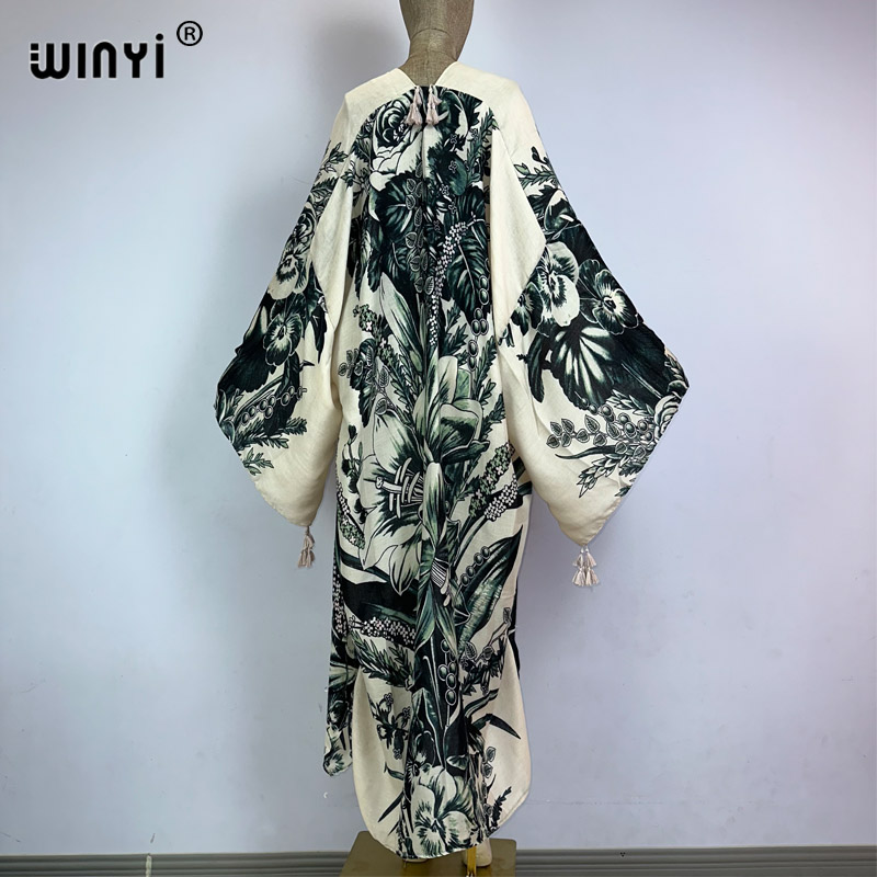 Winyi-アフリカの着物,自由奔放に生きるプリント,ビーチ - Kaftan Women Boho のレビューと価格