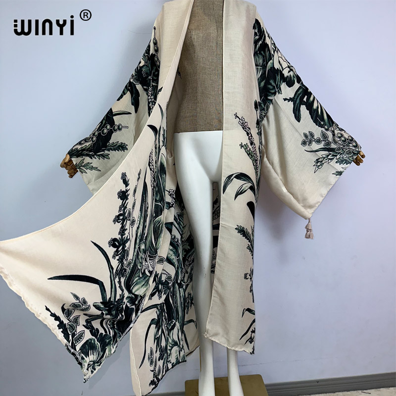 Winyi-アフリカの着物,自由奔放に生きるプリント,ビーチ - Kaftan Women Boho のレビューと価格